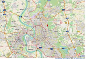 Karte Düsseldorf - Karte hergestellt aus OpenStreetMap-Daten - Lizenz: Open Database License